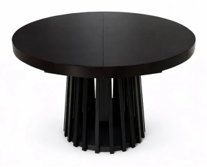 Stół okrągły GARDA rozkładany 100-250 cm czarny laminat