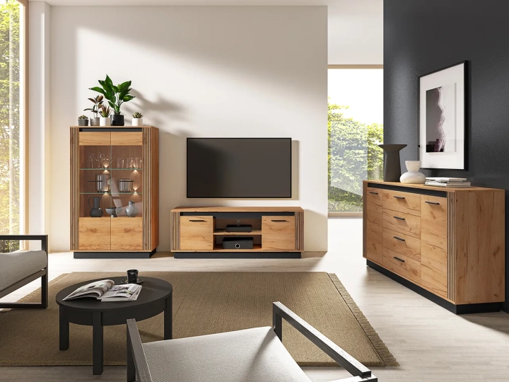 Szafka RTV 150cm x 55cm ORIN dąb craft