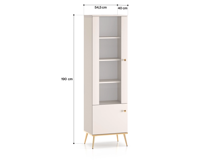 Witryna LUMINA 190 cm kaszmir