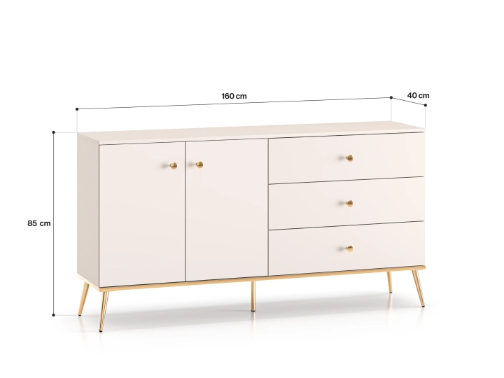 Komoda LUMINA 85 cm x 160 cm kaszmir