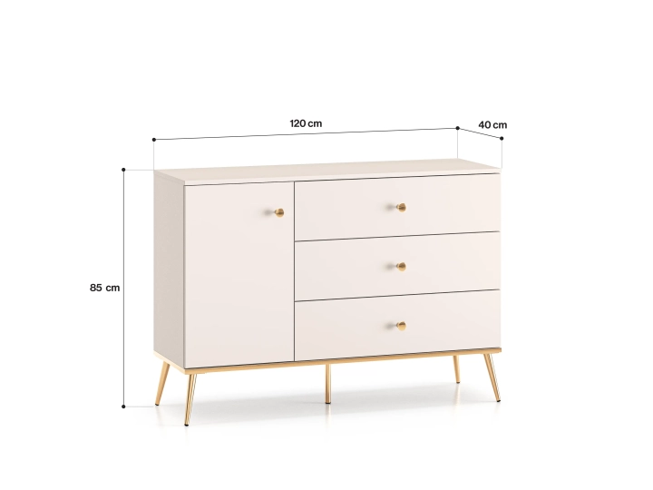 Komoda LUMINA 85 cm x 120 cm kaszmir