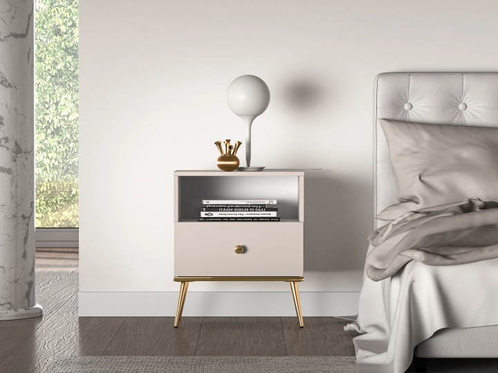 Szafka nocna LUMINA 50 cm x 54 cm kaszmir