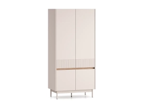 Szafa TIVON dwudrzwiowa 193 cm kaszmir  + dąb cremona