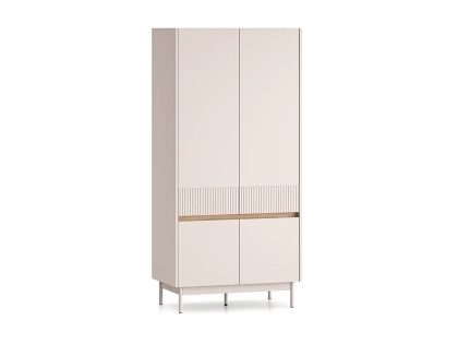 Szafa TIVON dwudrzwiowa 193 cm kaszmir + dąb cremona