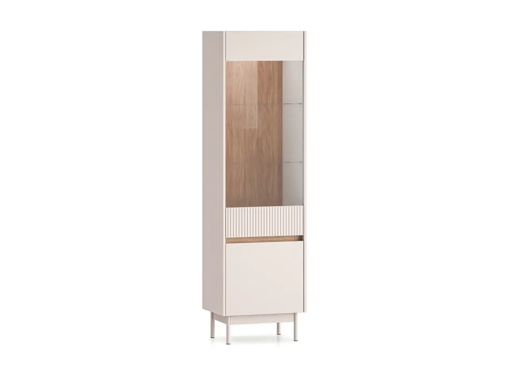 Witryna TIVON 192 cm kaszmir + dąb cremona