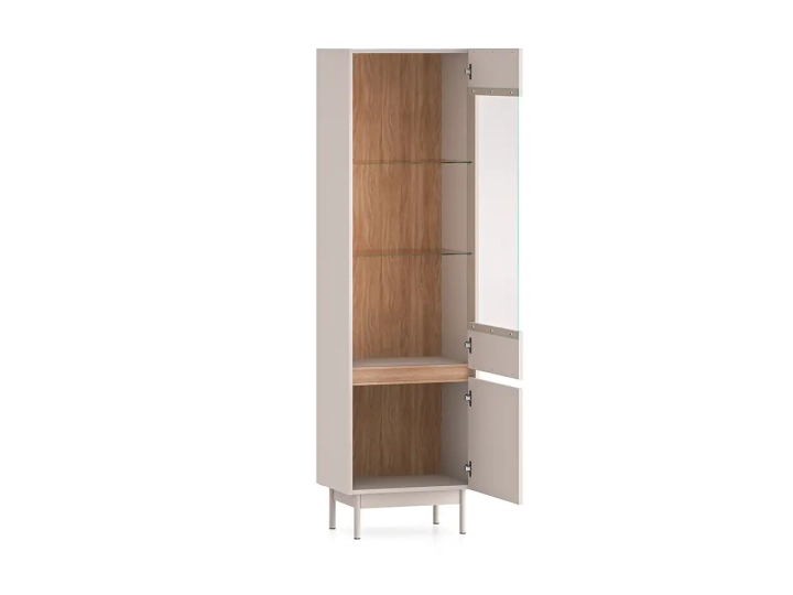 Witryna TIVON 192 cm kaszmir + dąb cremona