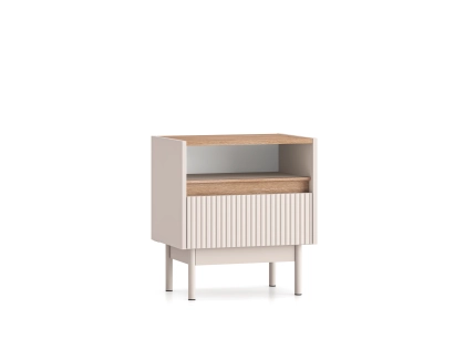 Szafka nocna TIVON 55 cm x 50 kaszmir + dąb cremona