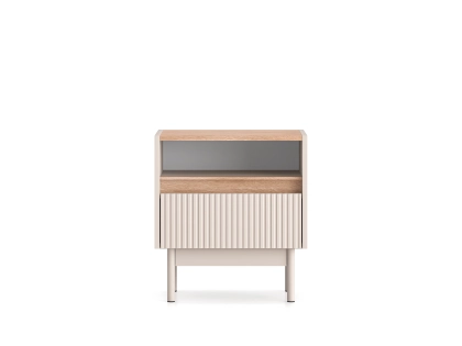 Szafka nocna TIVON 55 cm x 50 kaszmir + dąb cremona