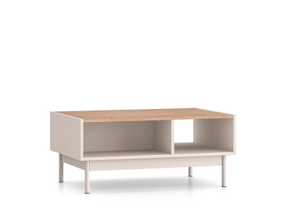 Stolik kawowy TIVON 90 cm x 60 kaszmir + dąb cremona