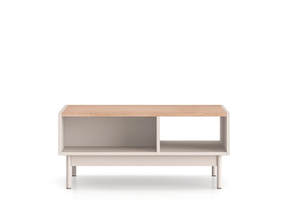 Stolik kawowy TIVON 90 cm x 60 kaszmir + dąb cremona