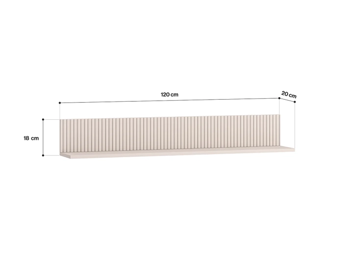 Półka ścienna TIVON 18 cm x 120 kaszmir