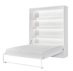 Półkotapczan pionowy MODUS 160cm biały + białe uchwyty