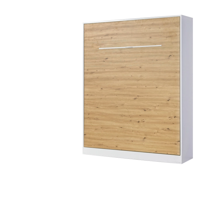 Półkotapczan pionowy MODUS 160cm biały + dąb artisan + białe uchwyty