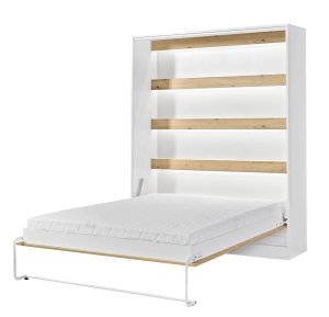 Półkotapczan pionowy MODUS 160cm biały + dąb artisan + białe uchwyty 