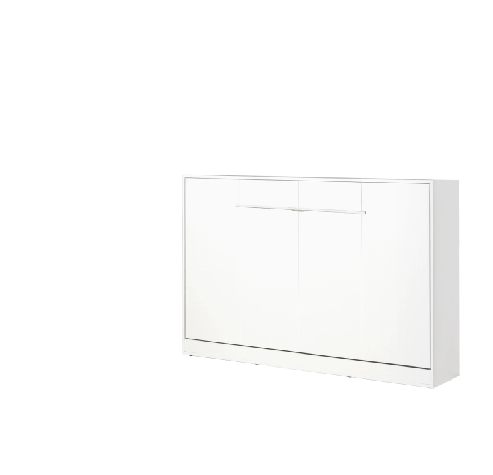Półkotapczan poziomy MODUS 120cm biały + białe uchwyty