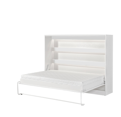 Półkotapczan poziomy MODUS 140cm biały + białe uchwyty