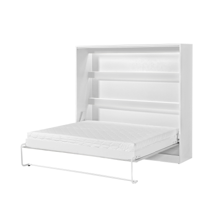 Półkotapczan poziomy MODUS 160cm biały + białe uchwyty