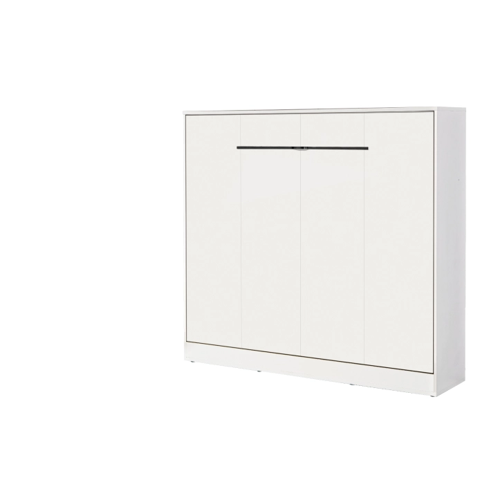 Półkotapczan poziomy MODUS 160cm biały + czarne uchwyty