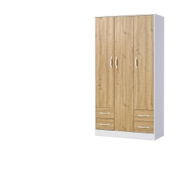 Szafa MODUS 120cm dąb artisan + białe uchwyty