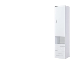 Regał MODUS 50cm biały + białe uchwyty