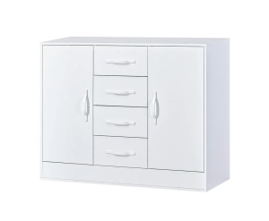 Komoda MODUS 120cm biały + białe uchwyty