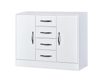 Komoda MODUS 120cm biały + czarne uchwyty