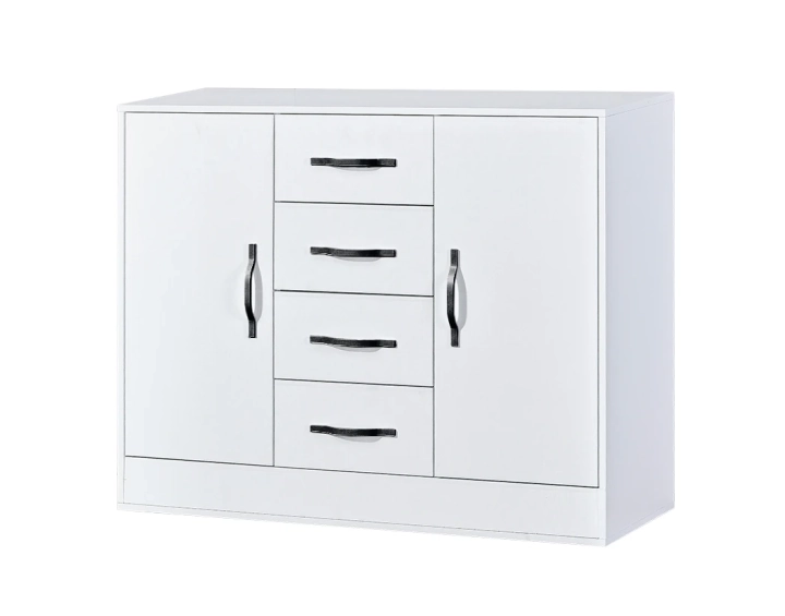 Komoda MODUS 120cm biały + czarne uchwyty