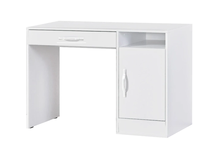 Biurko MODUS 120cm biały + białe uchwyty