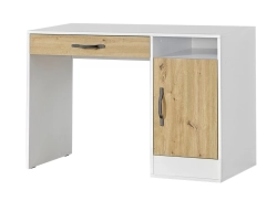 Biurko MODUS 120cm dąb artisan + czarne uchwyty