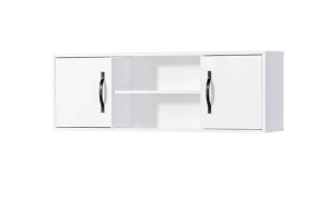 Półka pełna MODUS 120cm biały + czarne uchwyty