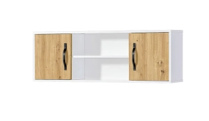 Półka pełna MODUS 120cm dąb artisan + czarne uchwyty 