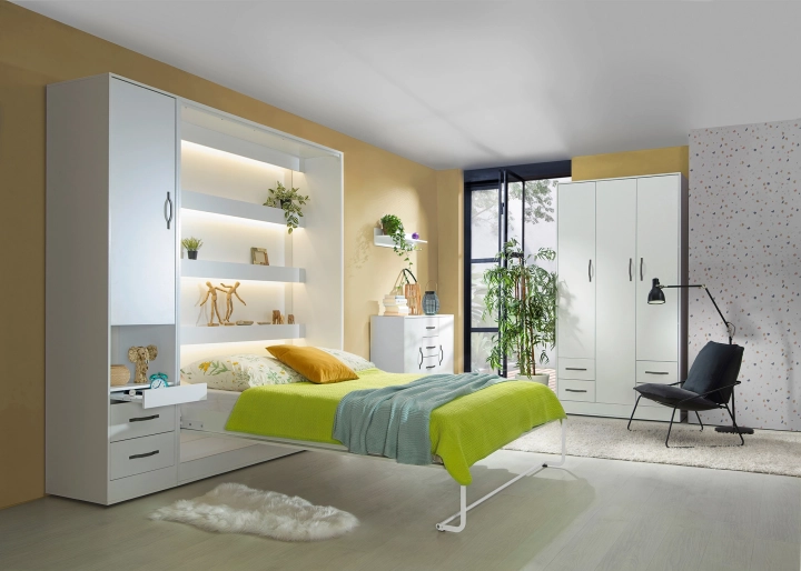 Komoda MODUS 120cm biały + białe uchwyty