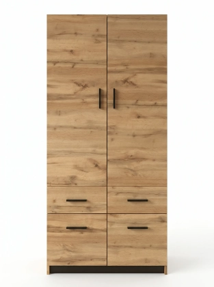 Szafa_dwudrzwiowa_z_szufladami_dąb_wotan_Esperanza_4D2S_90cm_front.webp
