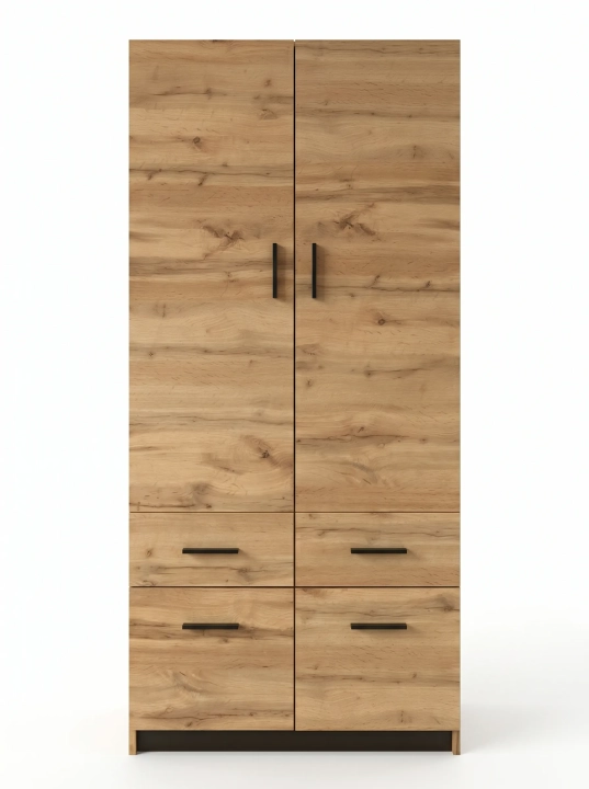 Szafa_dwudrzwiowa_z_szufladami_dąb_wotan_Esperanza_4D2S_90cm_front.webp