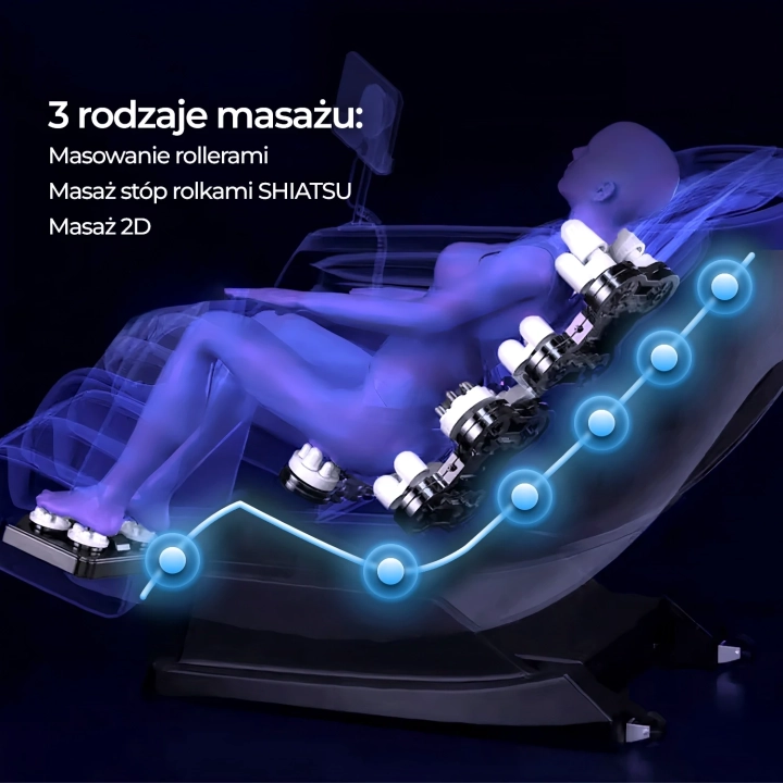 Fotel Masujący Rozkładany SENVARO, Szary Ekoskóra (Menu ENG) - 05.webp