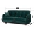 Sofa Rozkładana RIVANTO, Zielona Welurowa - 05.webp