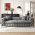 Sofa AMALVIO 3S Trzyosobowa, Szara Welurowa - 02.webp