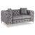 Sofa AMALVIO 2S Dwuosobowa, Szara Welurowa - 01.webp