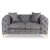 Sofa AMALVIO 2S Dwuosobowa, Szara Welurowa - 03.webp