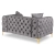 Sofa AMALVIO 2S Dwuosobowa, Szara Welurowa - 04.webp