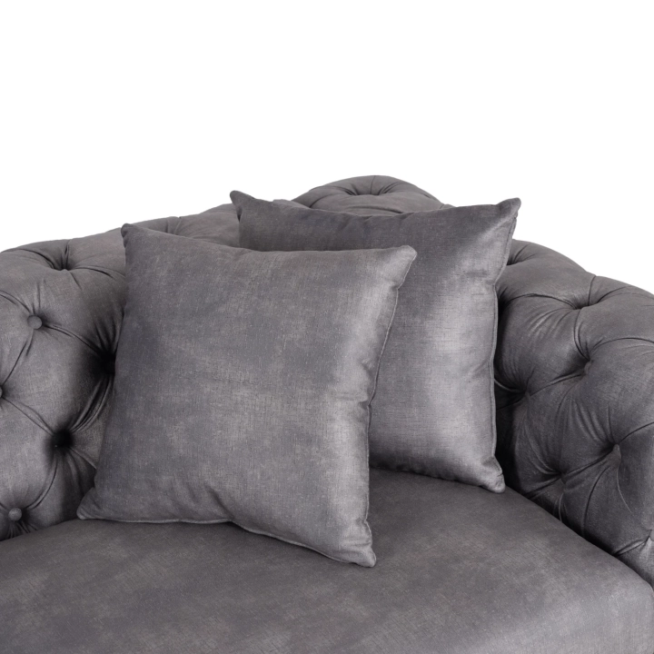 Sofa AMALVIO 2S Dwuosobowa, Szara Welurowa - 06.webp