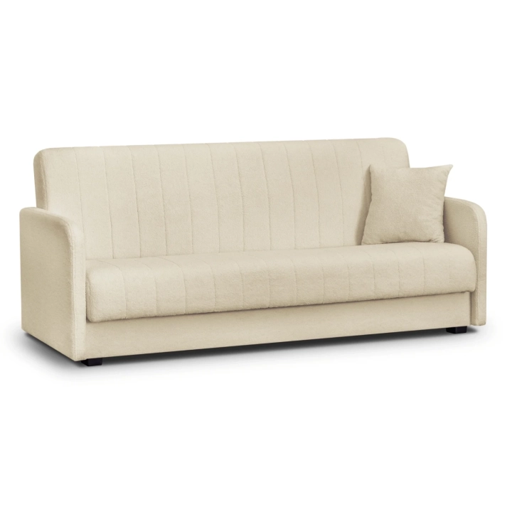 Sofa Rozkładana VENTARO, Jasnobeżowa Boucle - 01.webp
