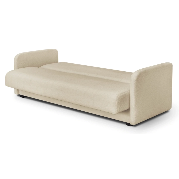 Sofa Rozkładana VENTARO, Jasnobeżowa Boucle - 04.webp