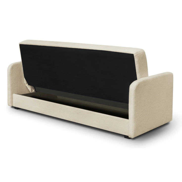 Sofa Rozkładana VENTARO, Jasnobeżowa Boucle - 05.webp