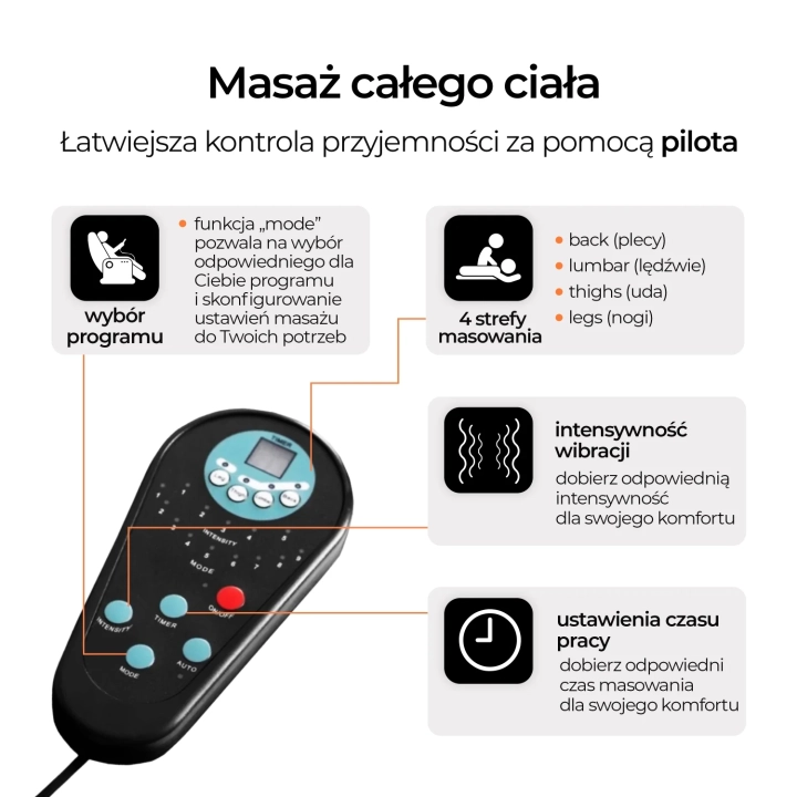 Fotel Masujący Obrotowy VETRINO 2 Ciemnoszary - 03.webp