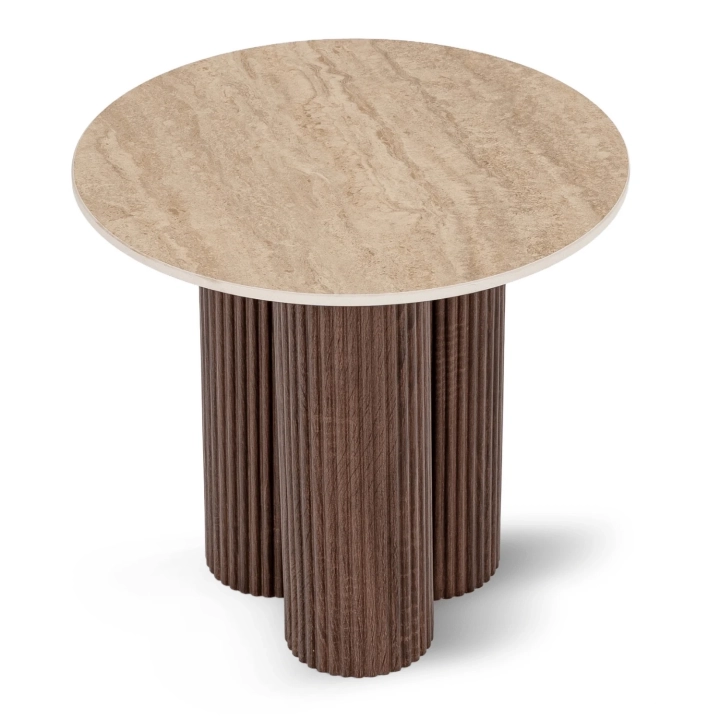 Stolik Pomocniczy ALVERINO 50 cm, Trawertyn-Orzech - 03.webp