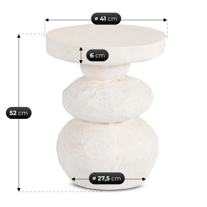 Stolik Pomocniczy LOVRENO 41 cm, Krem-Beż - 06.webp