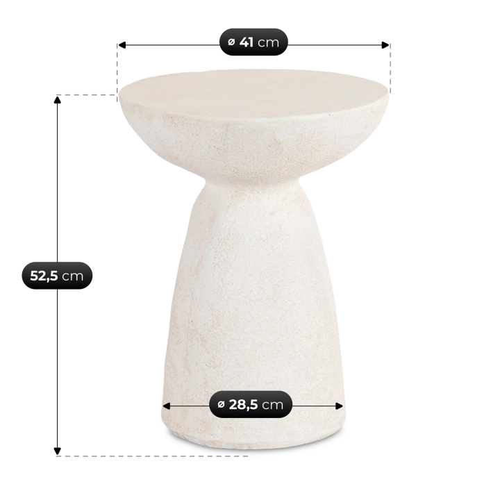 Stolik Pomocniczy NELVARO 41 cm, Krem-Beż - 05.webp