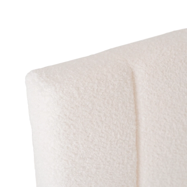 Łóżko Tapicerowane VELMONO 120x200, Kremowe Boucle - 05.webp