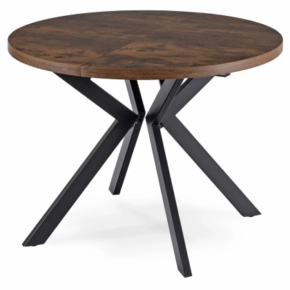 Stół Rozkładany LARVENTO 100-250 cm, Dąb Rustykalny-Czarny - 01.webp